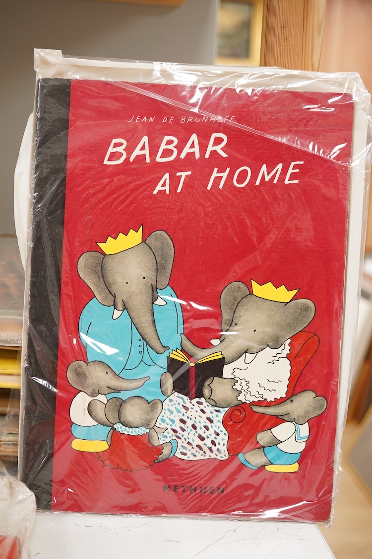 A collection of children's books to include Babars ABC and Picnic at Barbars